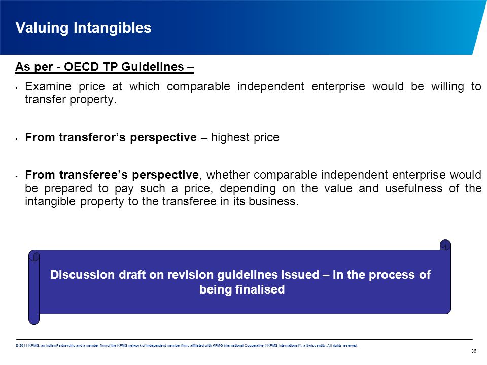 International Transfer Pricing: The Valuation of Intangible